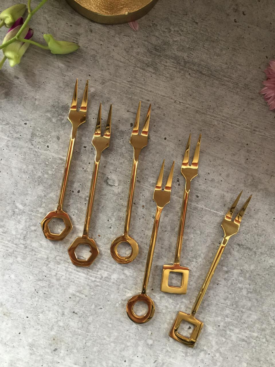 Geo Mix Food Forks