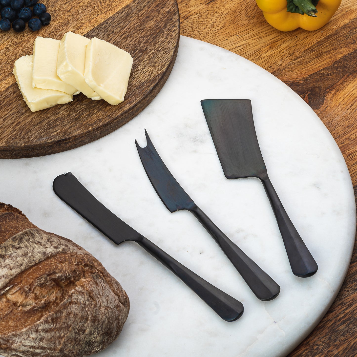 Black Slate Cheese Knife Set